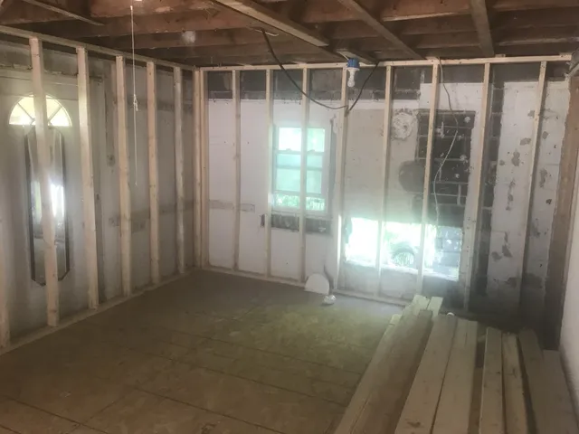 Interior wall framing — In progress