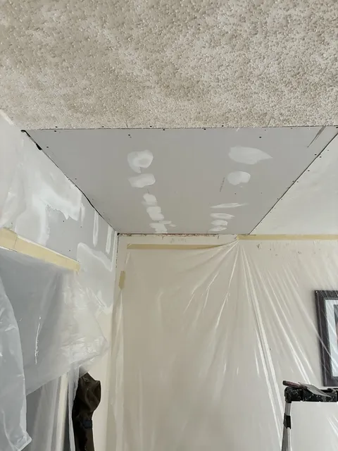 Drywall ceiling patch — In progress
