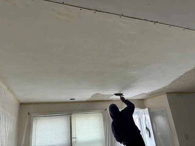 Ceiling compound application — In progress