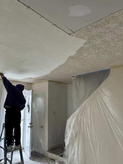 Blending the ceiling repair — In progress